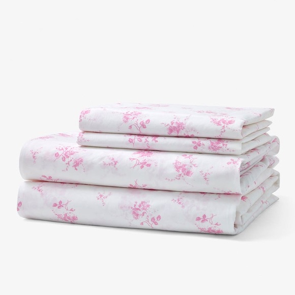 LoveShackFancy Other - NWT Queen LoveShackFancy Pastiche De Bouquet Pink Floral Sheet Sets.
